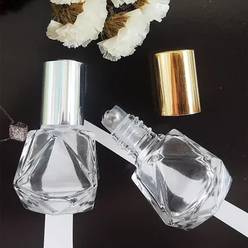 Rolling ball bottle 8ml glass luxury diamond walking Pentagram essential oil cosmetic packaging split glass home travel use