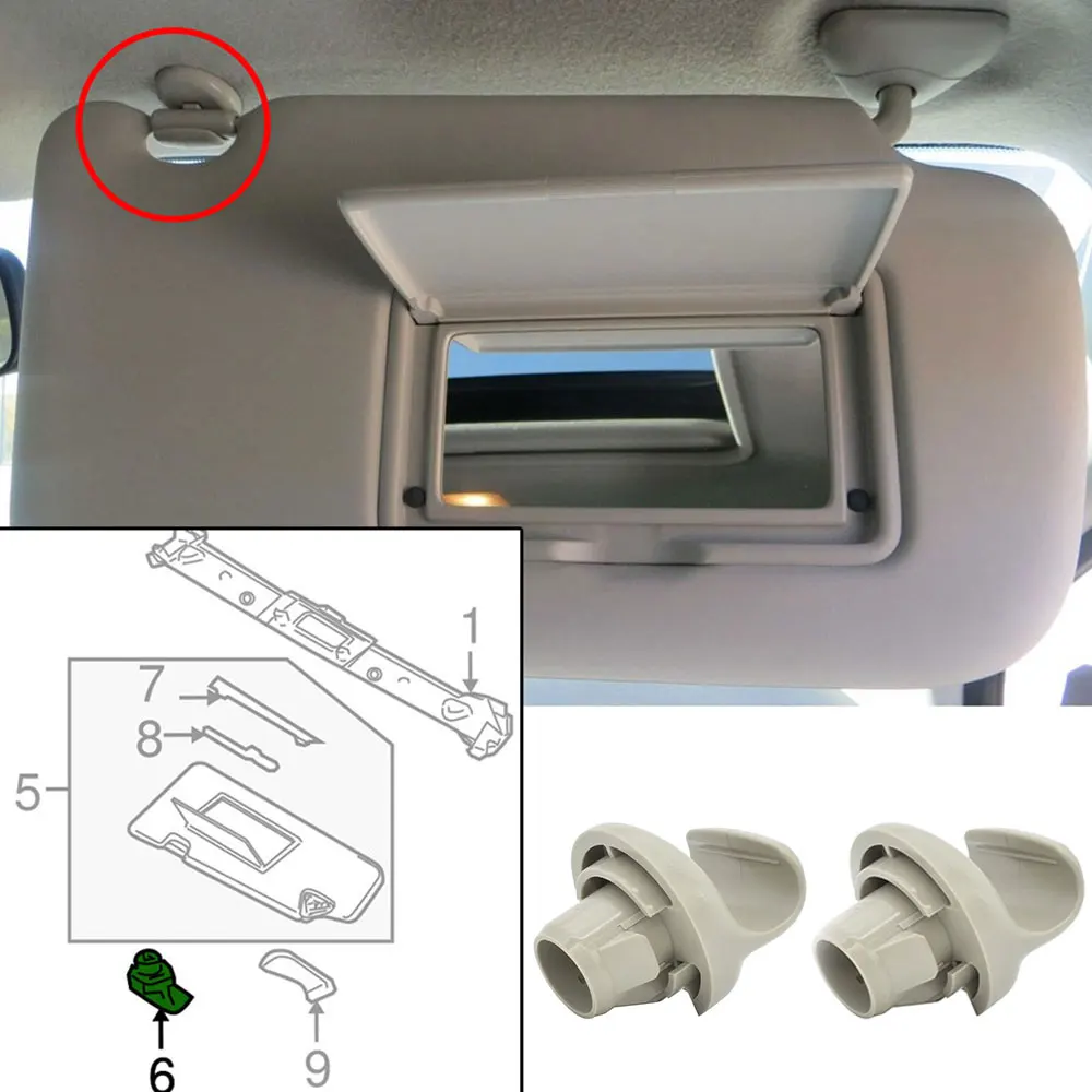 

2Pc Sun Visor Clips Front Left Right For Nissan 350Z Infiniti FX35 FX45 G35 Juke