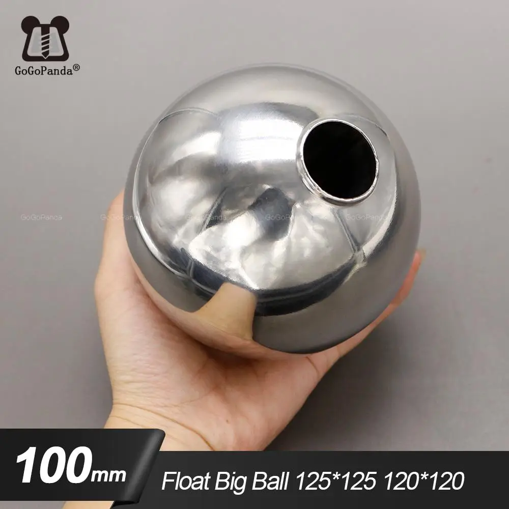 Free Shipping 100*100*15mm Magnetic Stainless Steel Float Ball For Water Level Float Switch Big Ball 125*125 120*120