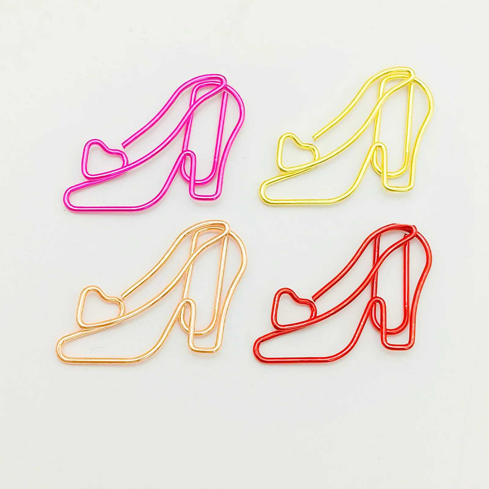 Creative High-heeled Shoes Paper Clips Office Kawaii Stationery Clips Metal Paper Clip Stationery Accessories Office Accessories