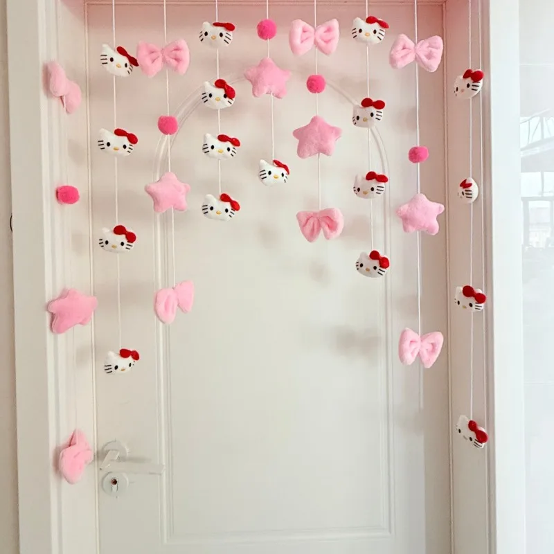 

Hello Kitty Door Curtain Anime Cute Girl Butterfly Bedroom Bathroom Decoration Curtain Living Room Decoration Toy Gift Wholesale