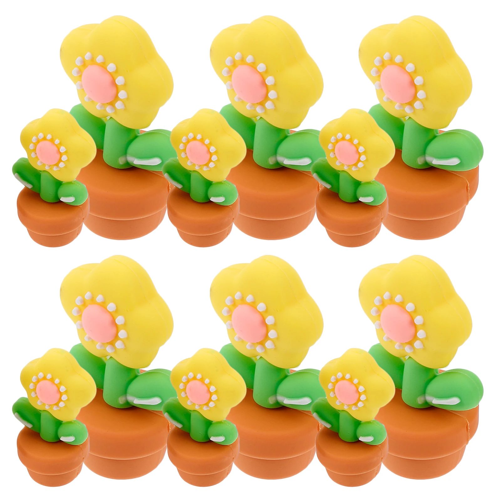 

20pcs MiniatureSmall Flower Pot Decorations Charming Cartoon Accessories Dollhouse Plants Mini Garden