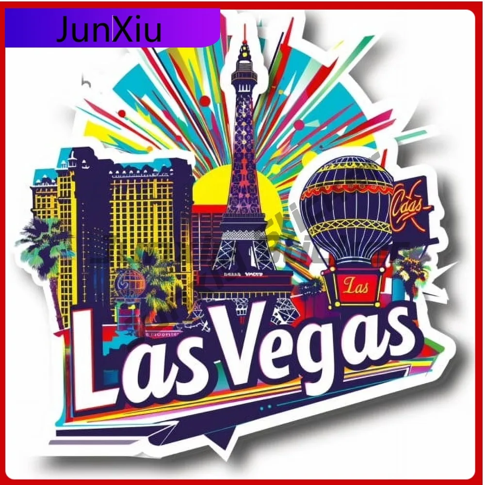

Las Vegas City Skyline Retro Car Laptop Window Bumper Waterproof Vinyl Decal Gift Retro Retro Unique Funny Cute Cute