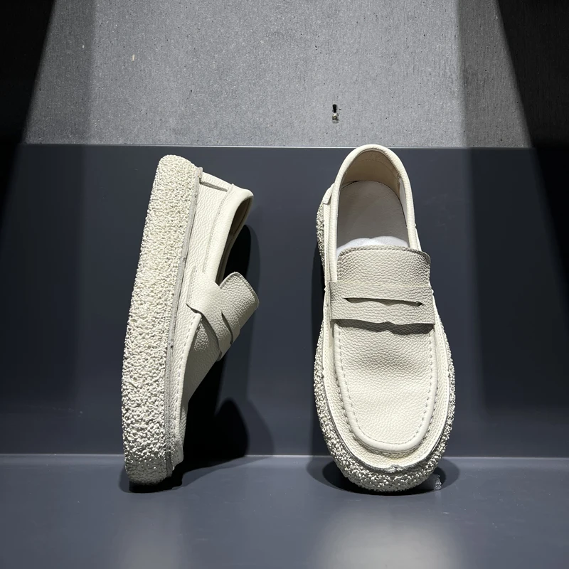 

New Design Men Laofers Genuine Leather Soft Comfortable Driving Shoes Outdoor Hiking Moccasins Flats Sneakers Zapatos 621