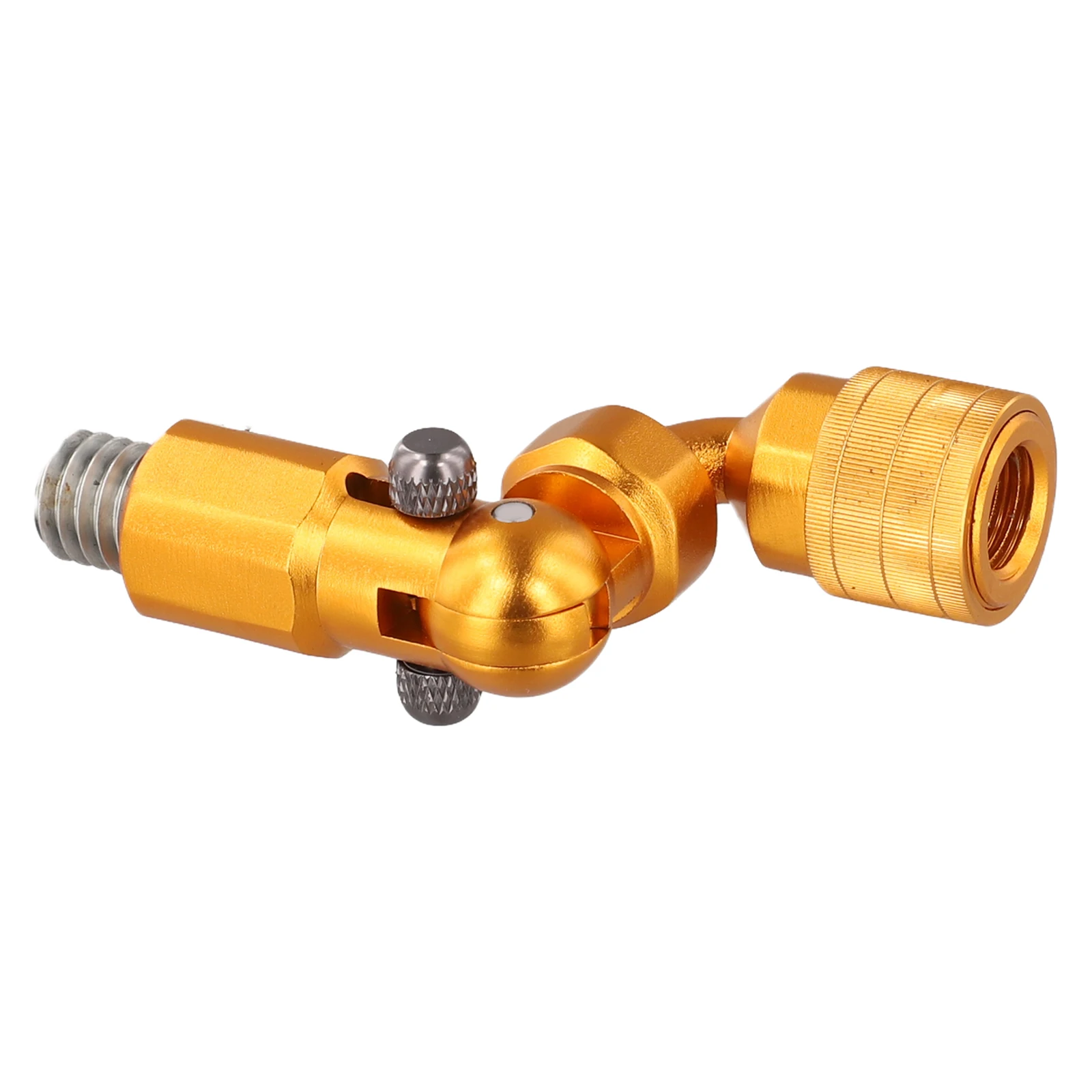 Fishing Landing Net Adapter 12mm 1/2 Inch Thread Folding Joint Aluminum Alloy Connector With Locking Switch For Pole Handle Repl