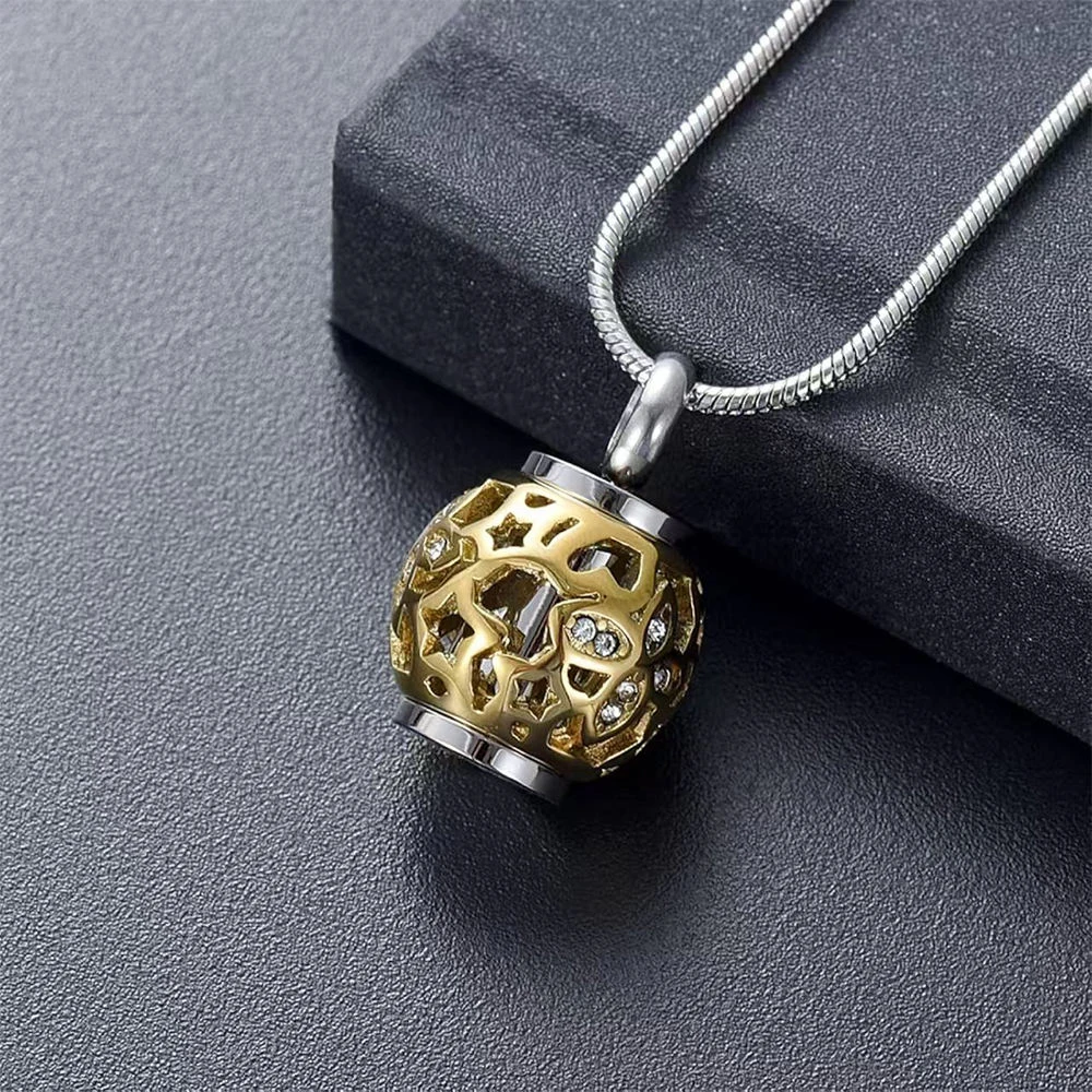 كريستال جرة الحرق قلادة للرماد تذكار مجوهرات الحرق للرماد البشري الفولاذ المقاوم للصدأ قلادة تذكارية #5