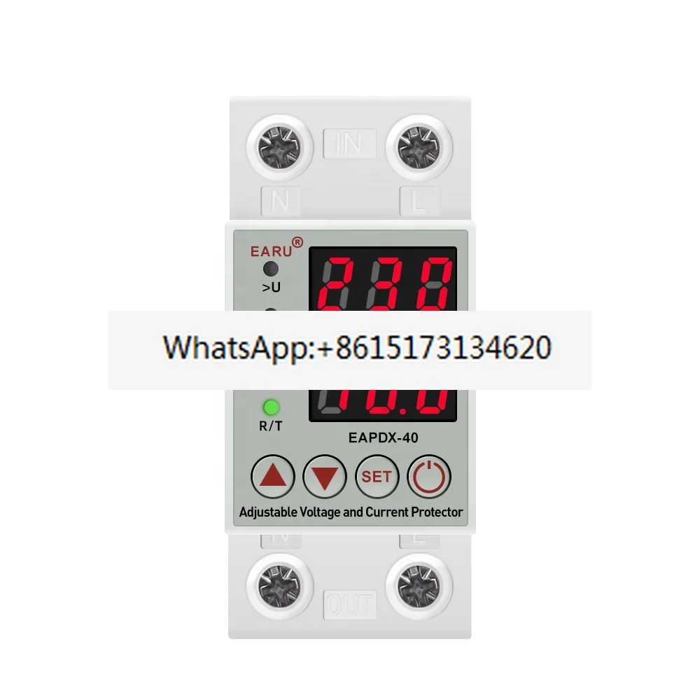 

5pcs AC 40A 230V Adjustable Overvoltage Under Voltage Protection Device Protector Relay Overcurrent Protection Limit