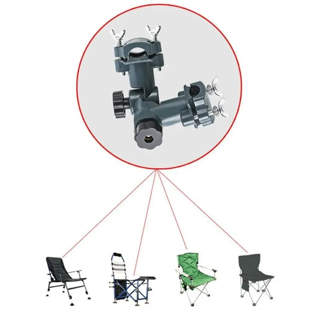 Tackle Outdoor Grey Adjustable Rotating Fishing Chair Mount Fishing Umbrella Stand Fishing Rod Rack Holder Fishing Rod Bracket