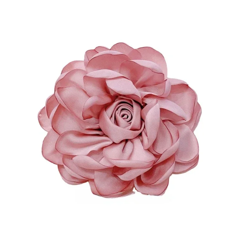 10cm Korean Fabric Rose Flower Brooches for Women Elegant Corsage Scarf Buckle Shirt Collar Pins Fashion Jewelry Wedding Brooch