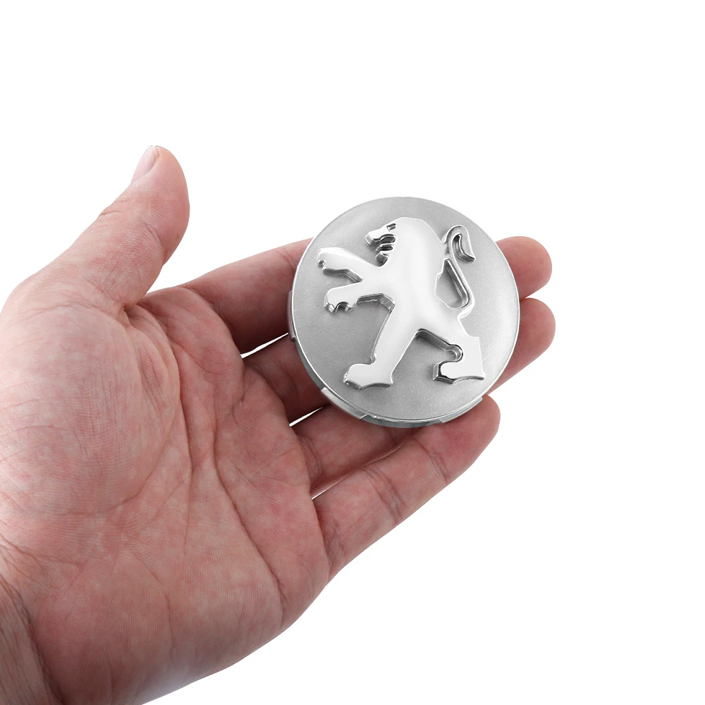 4 قطعة 60 مللي متر تصفيف السيارة سيارة محور عجلات مركز شارة قبعات ديكور ل جديد بيجو 206 208 207 3008 308 2008 107 508 106 108 408 #4