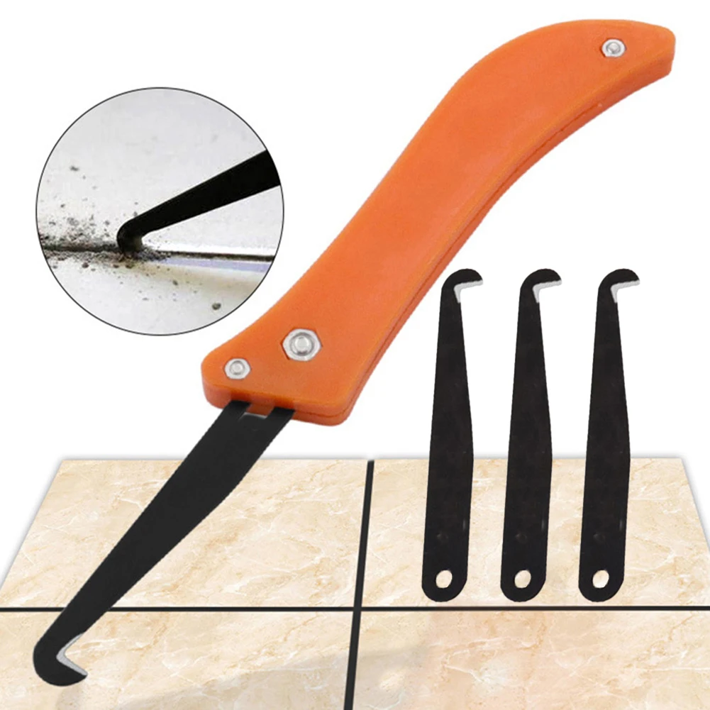 Professional Ceramic Tile Gap Blade Hook Blade Tiles Repair Tool Old Mortar Cleaning Dust Removal Steel Construction Hand Tools