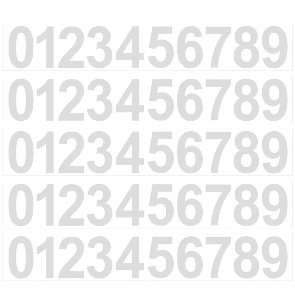 

5 Sheets Mailbox Number Stickers Sunproof Self Adhesive Reflective Numbers for Outside Doorplate Decals Number Stickers