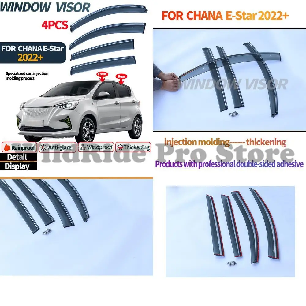 1 set For CHANGAN Bennben Mini E-Star Ev Window Visors Sun Shade Deflectors