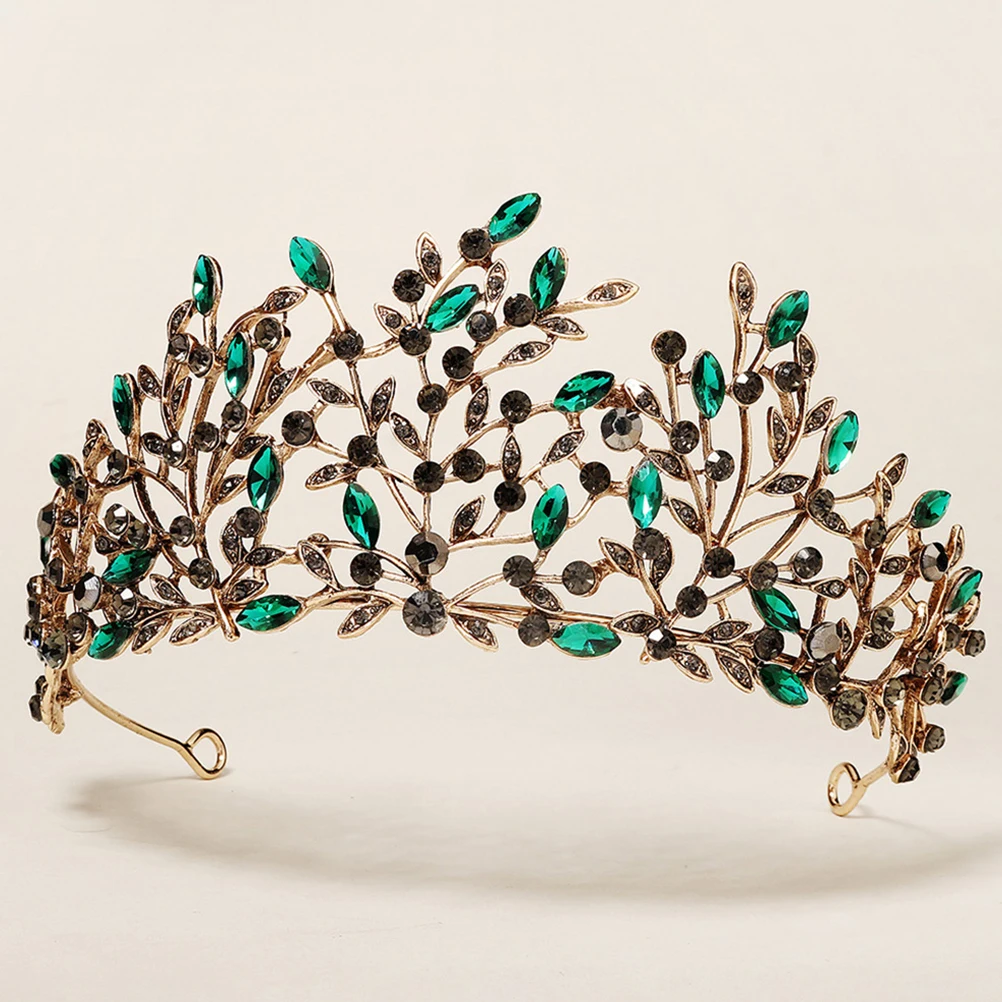 

Alloy Bridal Crown Baroque Wedding Tiara Elegant Party Headwear Bride Hair Jewelry Decorative Headdress Costume Accessory For