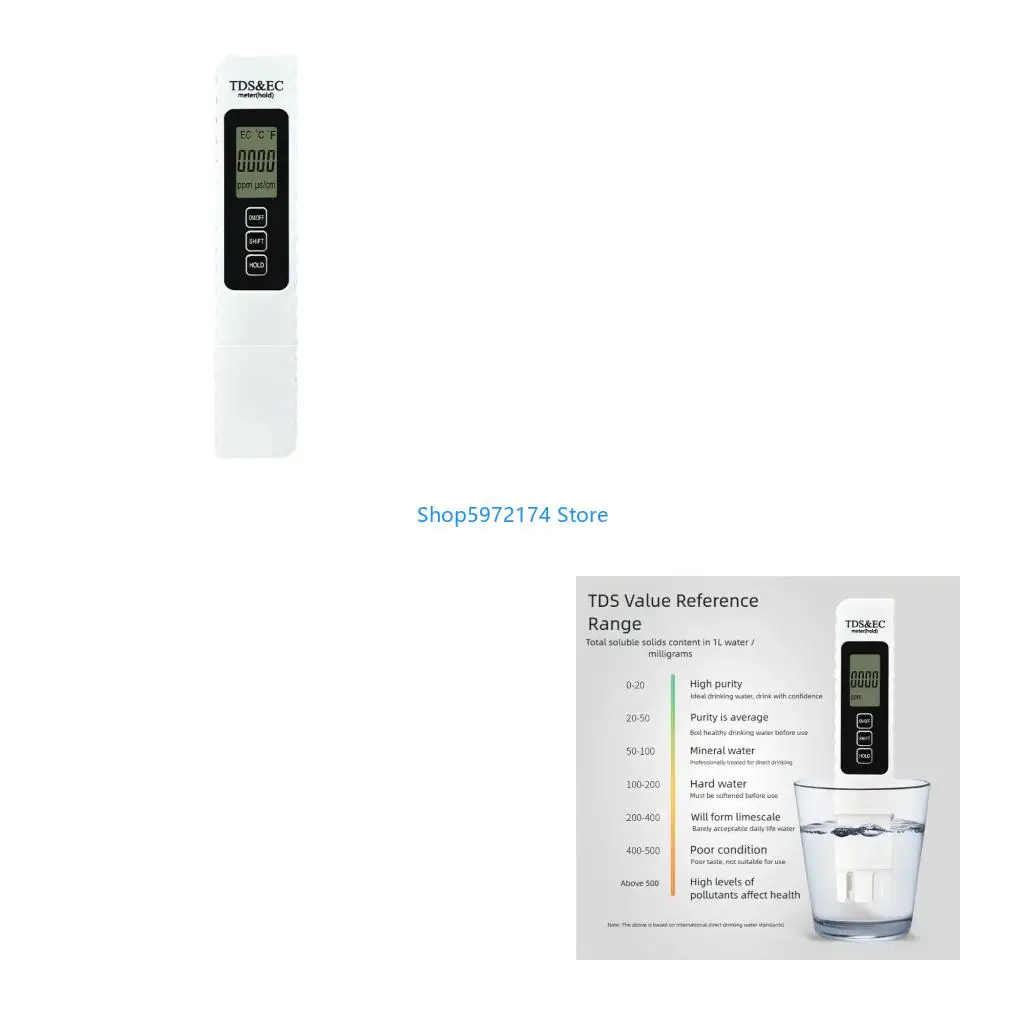 Y3NB Digital Water Tester For And Temperature Measurement With High Accuracy And Anti Slip Grip Design