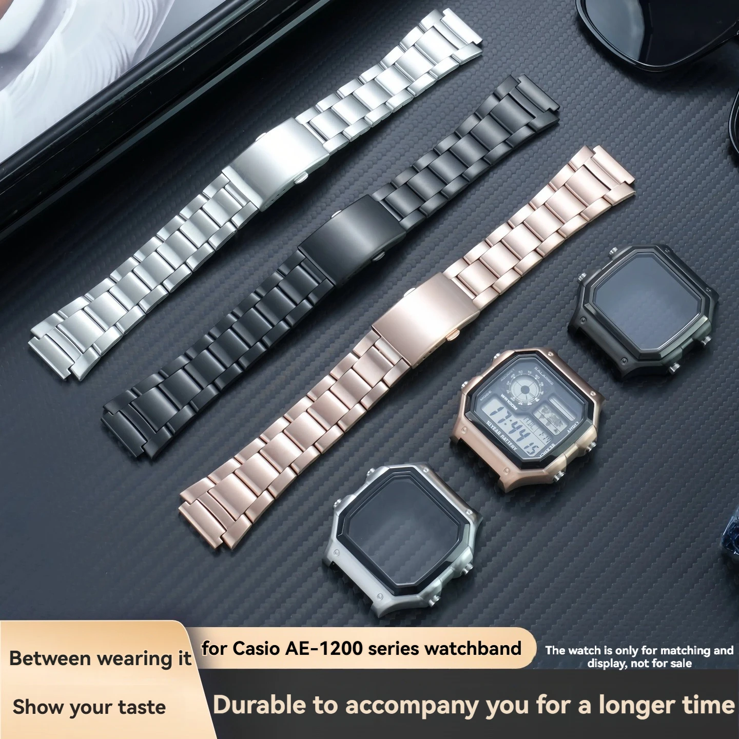 For Casio AE-1200WH (3299) AE1300 Metal Mod Kit | Stainless Steel Replacement Case with Waterproof Seal | Watch Shell Upgrade