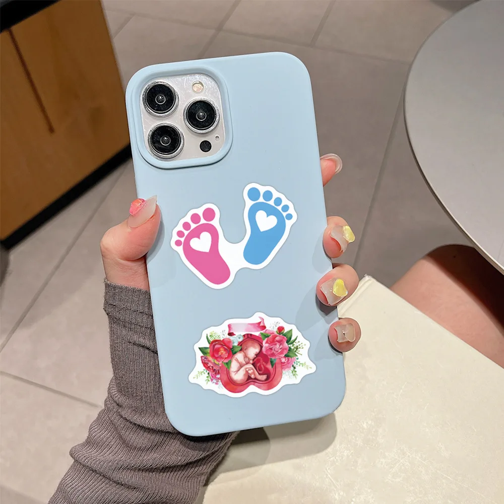 10/30/55PCS Cartoon Pregnancy Graffiti Sticker Decorative Water Cup Phone Case Refrigerator Guitar Laptop Waterproof Decal