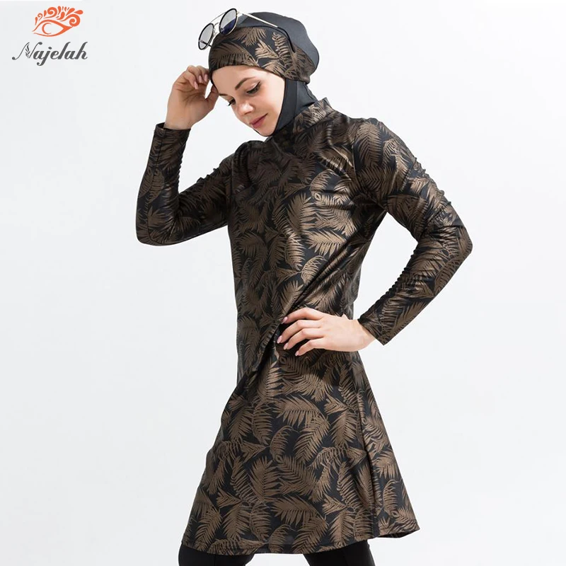 

Muslim Swimwear Women Hijab Modest Burkini Swimsuit Cover Ups Swimming Suit Hijabs For Woman Islamic Long Sleeve Swim Bathing