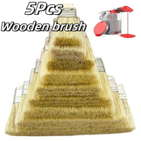 5Pcs Paint Brush Excellent Quality Wooden Handle BBQ Brush 1-6 Inch Soft Hair Brush Artist Painting Brushes Furniture Paint Tool