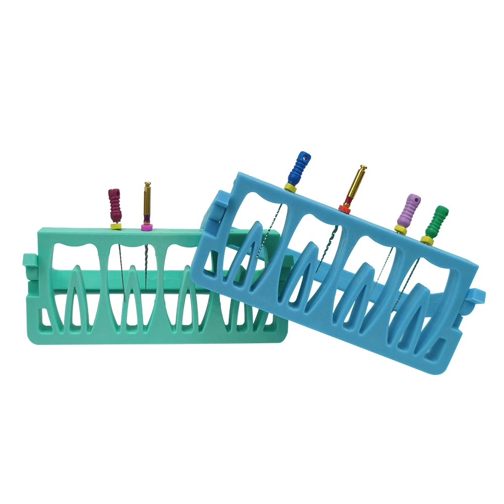 8 Holes Dental Endo Files Holder Autoclavable Cleaning Stand for Endodontic Files Cleaning Case Drill Burs Block Holder