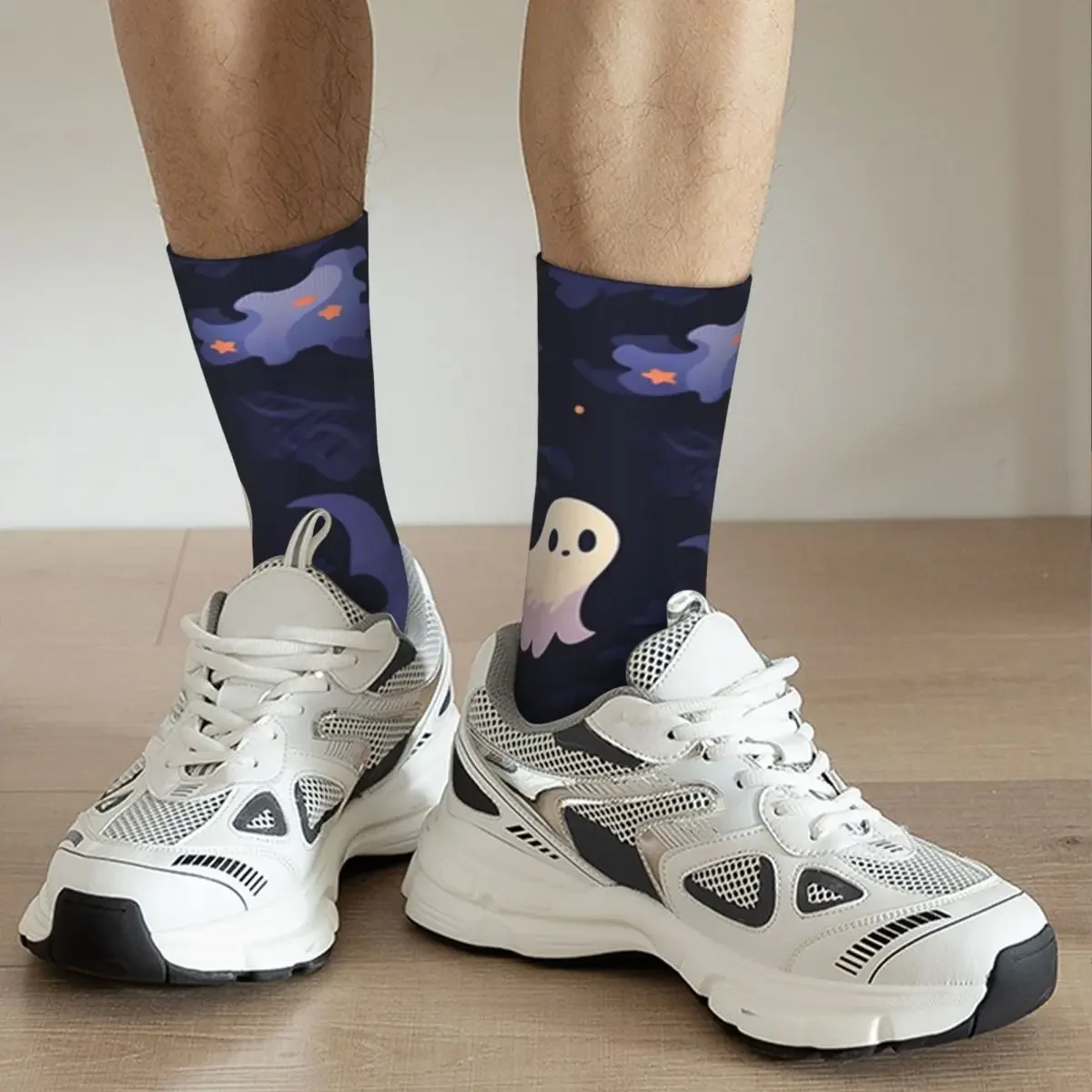 Ghost Pumpkin Halloween Socks Harajuku calze di alta qualità calze lunghe per tutte le stagioni accessori per regalo di compleanno Unisex