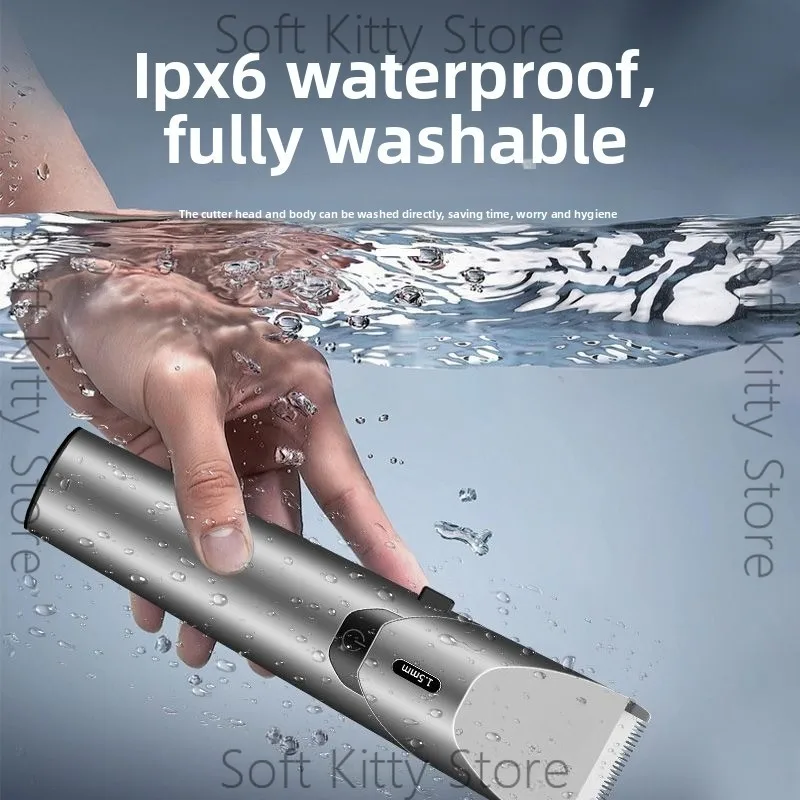 Haircut professional grade ceramic cutter head rechargeable waterproof smart