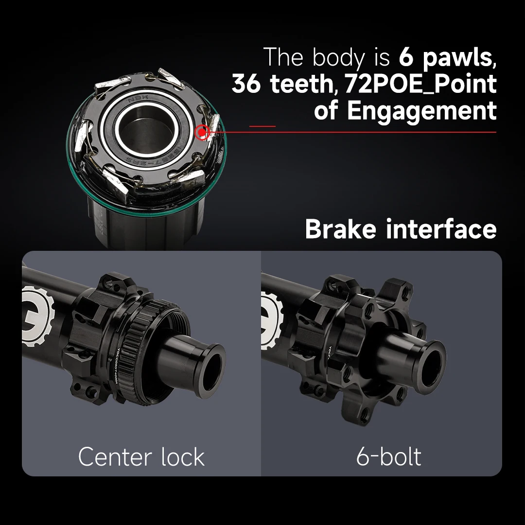 ELITEWHEELS ENT X WEAVE Carbon Wheelset Road Disc Brake Wheels Tubeless Compatible Cycling Rims Center Lock Or 6 Bolt Lock Hub