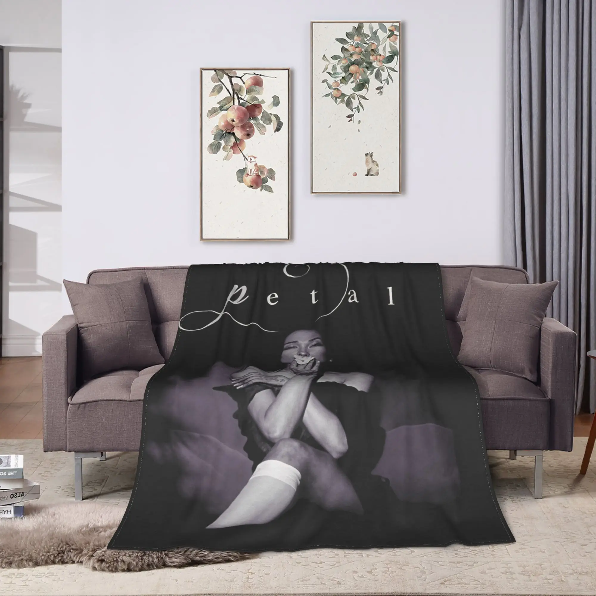 A-Ariana Grande Petal Core Super Soft Blankets  Funny Travel Bedding Throws Couch Chair Flannel Bedspread Sofa Bed Cover
