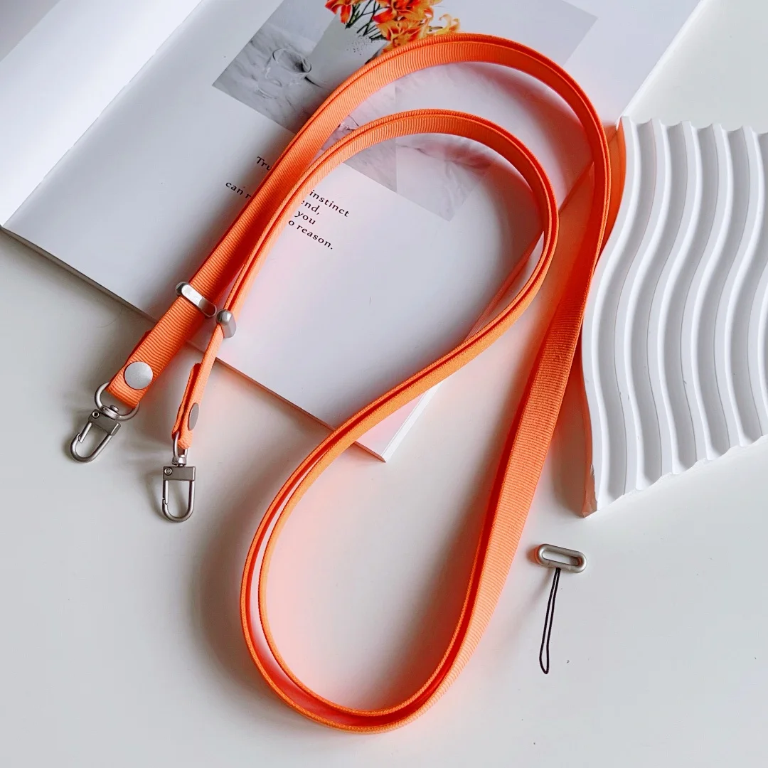 

Ремешок через плечо, брелок для ключей, однотонный оранжевый, без Magsafe, длинная веревочная нашивка для аксессуаров для мобильных телефонов