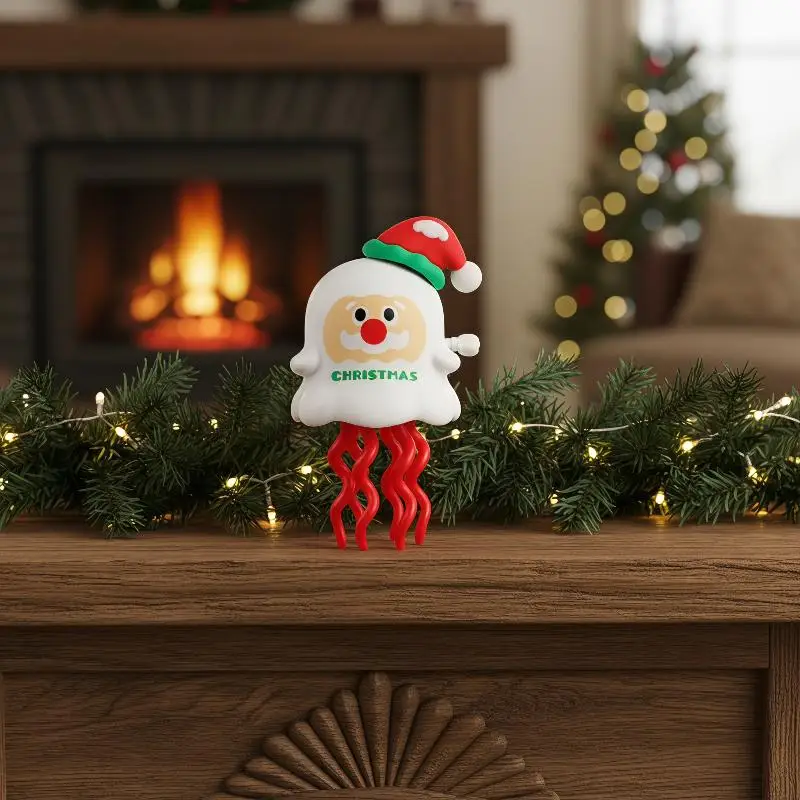 Christmas Wind Up Toy Xmas Santa Elk Dancing Toy Magic Twisting Prank Toy Cartoon Interactive Baby Crawling Toys Christmas Gifts