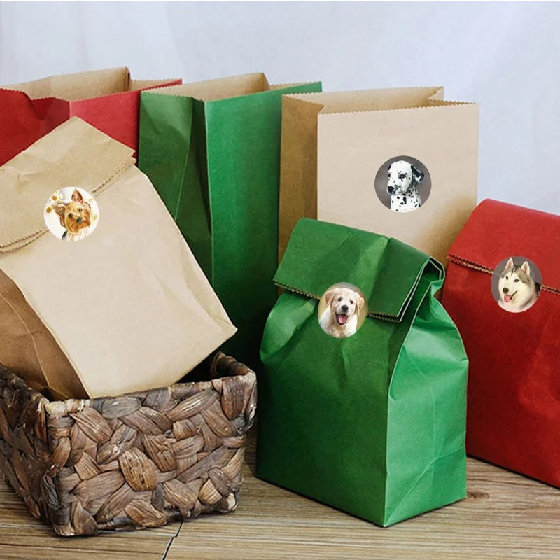 Autocollants de récompense pour enfants, 500 pièces, autocollants d'encouragement à motif de chien chiot pour enseignants, autocollants d'animaux mignons, papeterie