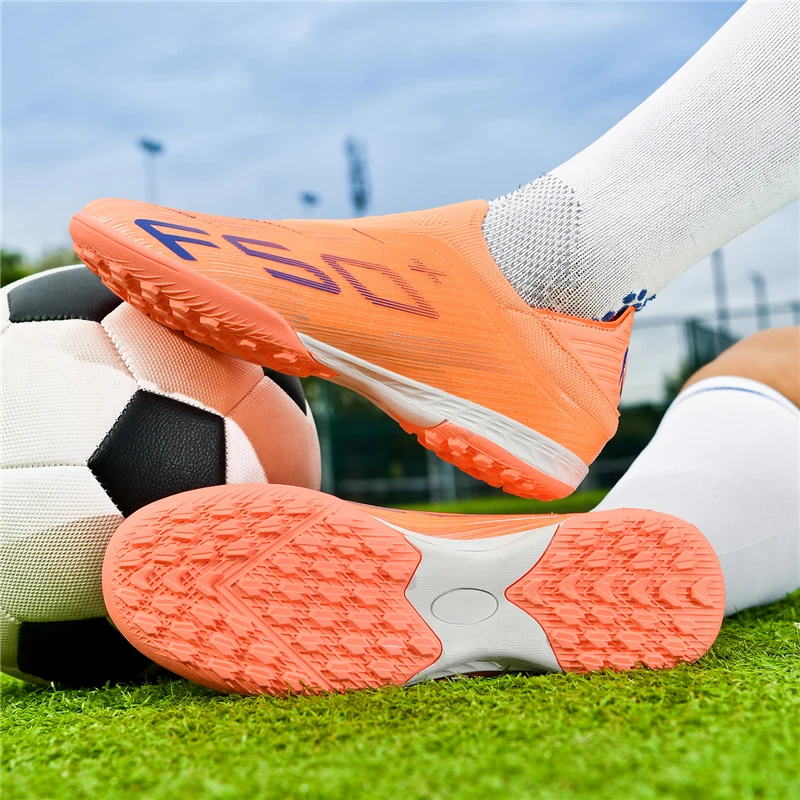 New Men's Football Boots Turf Non Slip Ultralight Fg Grass Indoor Adult Comfortable Cleats Soccer Shoes Sport Futsal Non-Slip