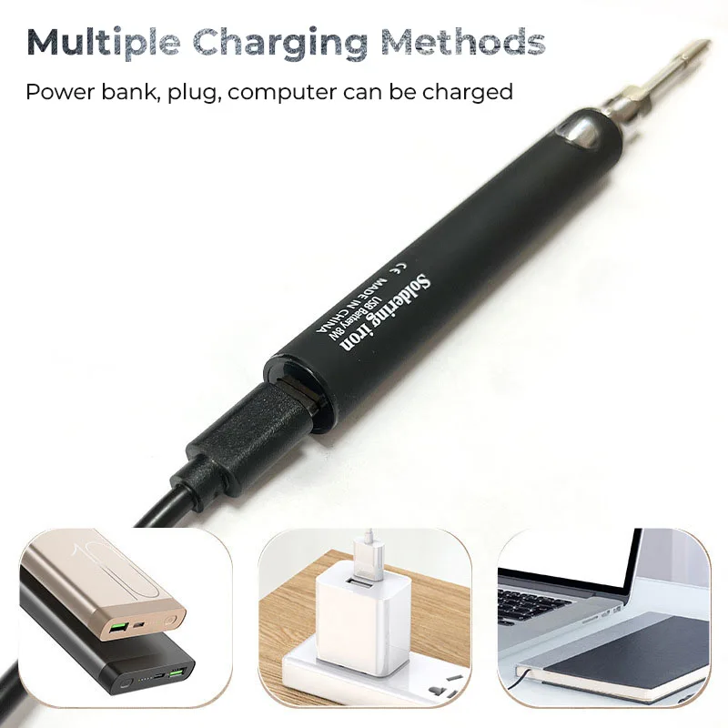 5V 8W Battery Powered Soldering Iron Electric with USB Charge Soldering Iron Set Soldering Wireless Charging Welding Solder Iron