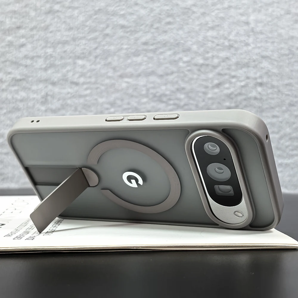 

Металлический кронштейн для Magsafe, магнитный зарядный чехол для Google Pixel 10 9 Pro XL 9A, акриловая матовая подставка, противоударный чехол для телефона