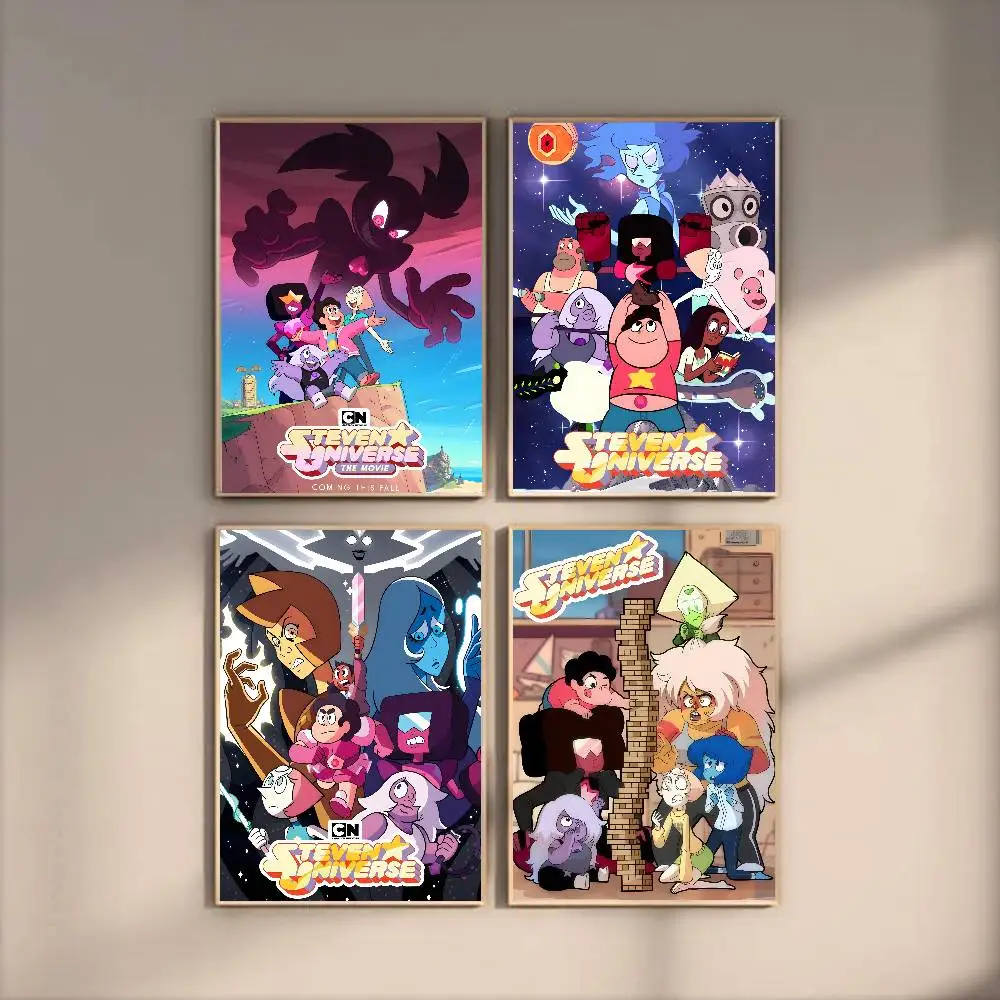 Anime S-Steven Universe Poster HD Home Decor Sticky Wall Waterproof Home Living Room Bar Aesthetic Decor