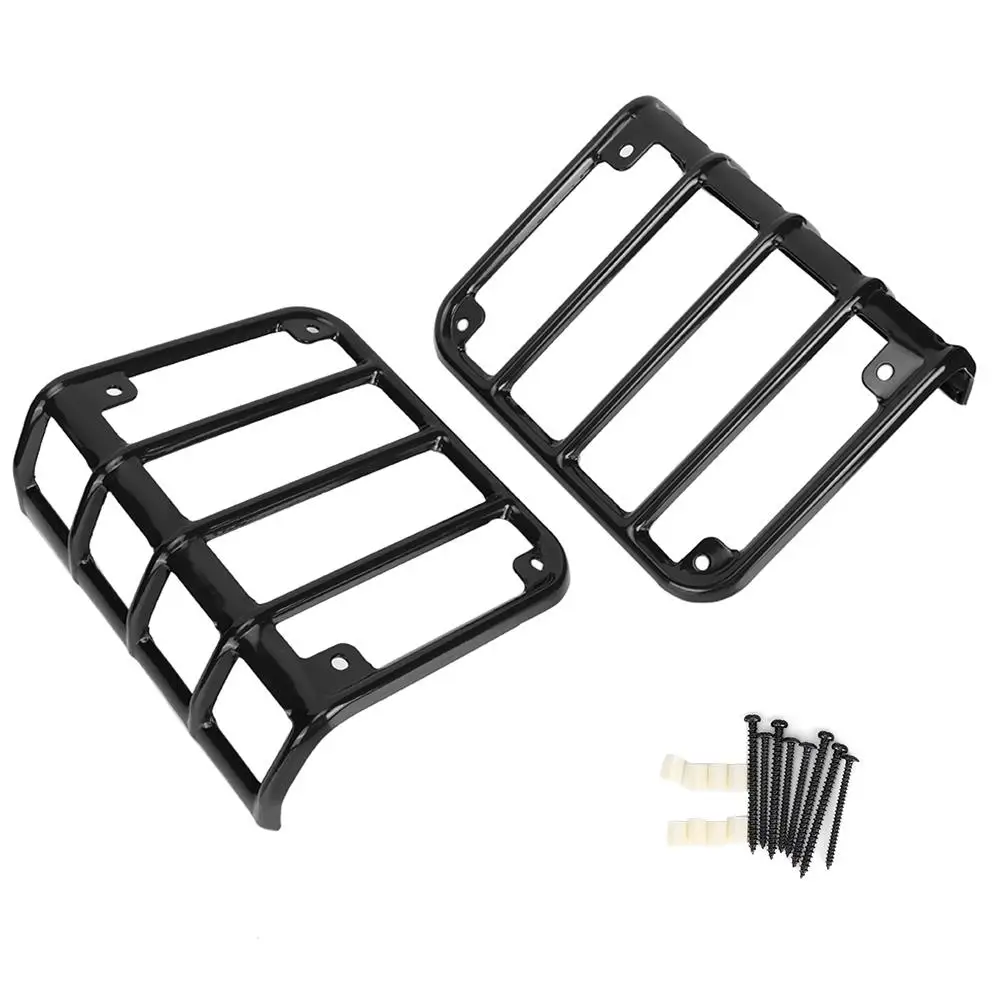 

Rear Light Cover Iron Rear Light Lamp Cover Taillight Cover Durable Taillight Protector Fits for wrangler jk 2007-2017