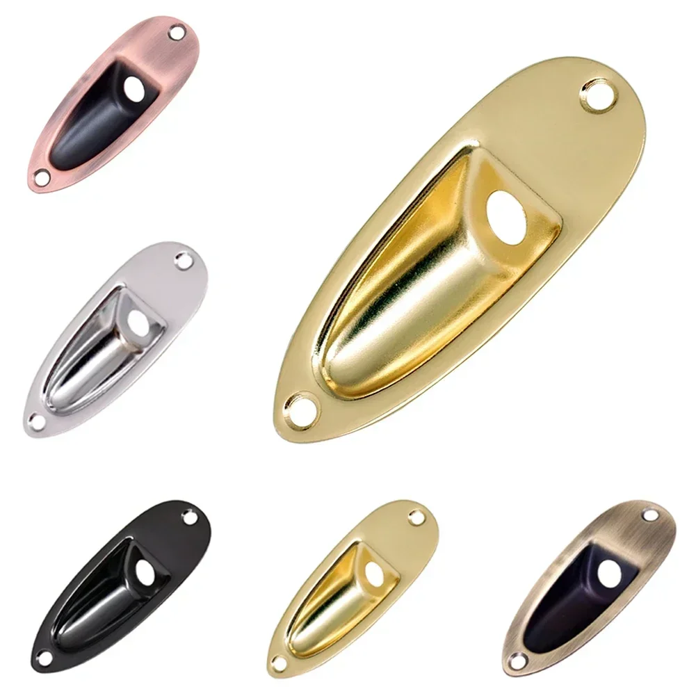 Placa de entrada de metal com parafusos para guitarra elétrica estilo st, cromo/preto/dourado/bronze/cobre vermelho, acessórios para guitarra