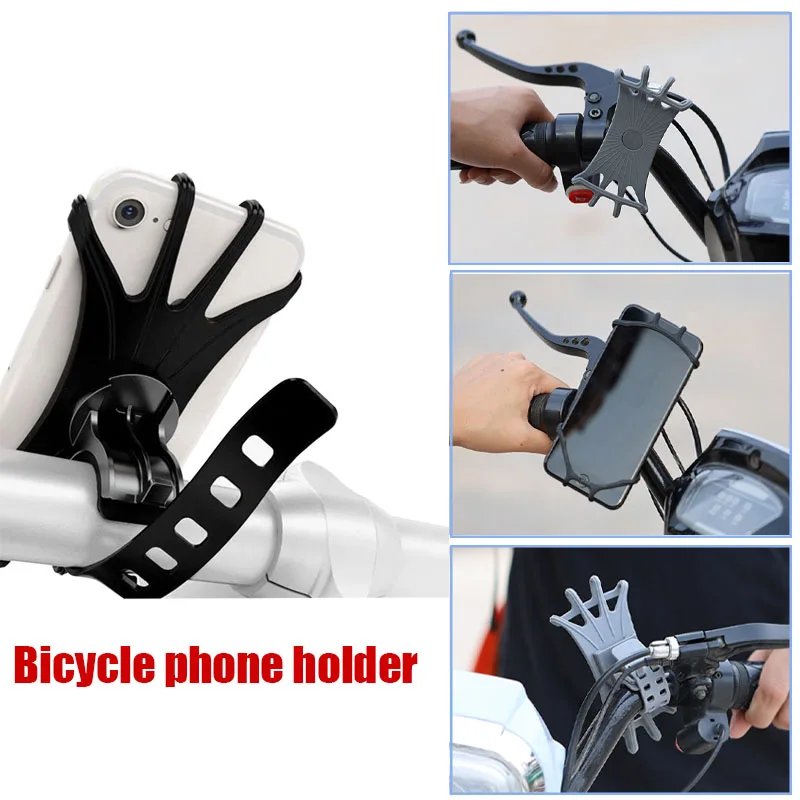 

Универсальный велосипедный держатель для телефона для мотоцикла/руля, вращающаяся силиконовая ручка, подходит для телефонов IPhone Xiaomi/Huawei Samsung 4-6,5 дюймов