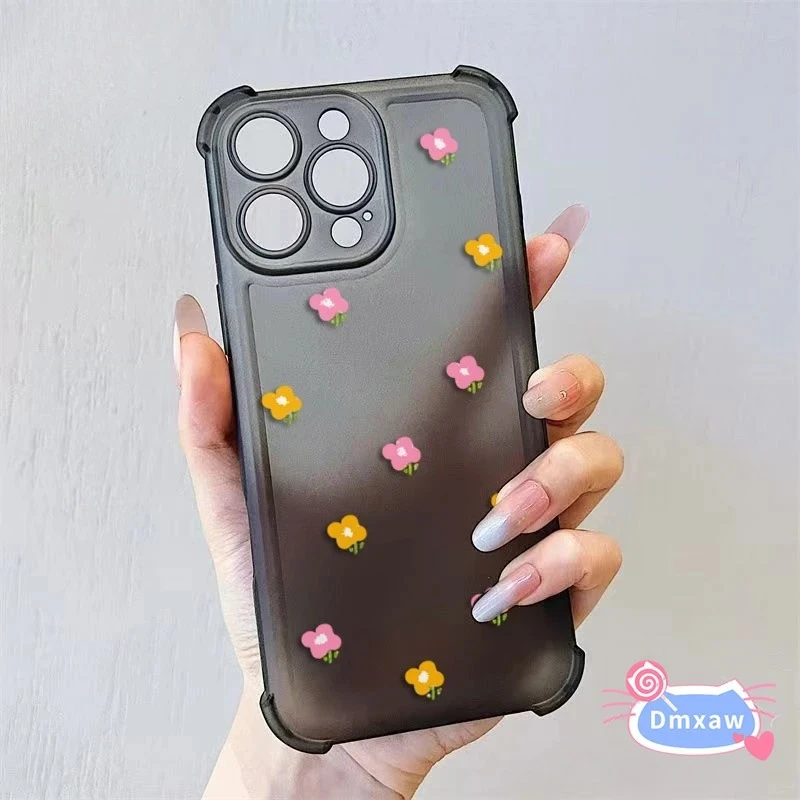 

For Infinix Smart 9 8 Pro 7 6 5 2021 2020 Tecno Spark 20 20C 10 10C Go 2024 Phone Case Ice Mist Matte Flowers Soft Cover
