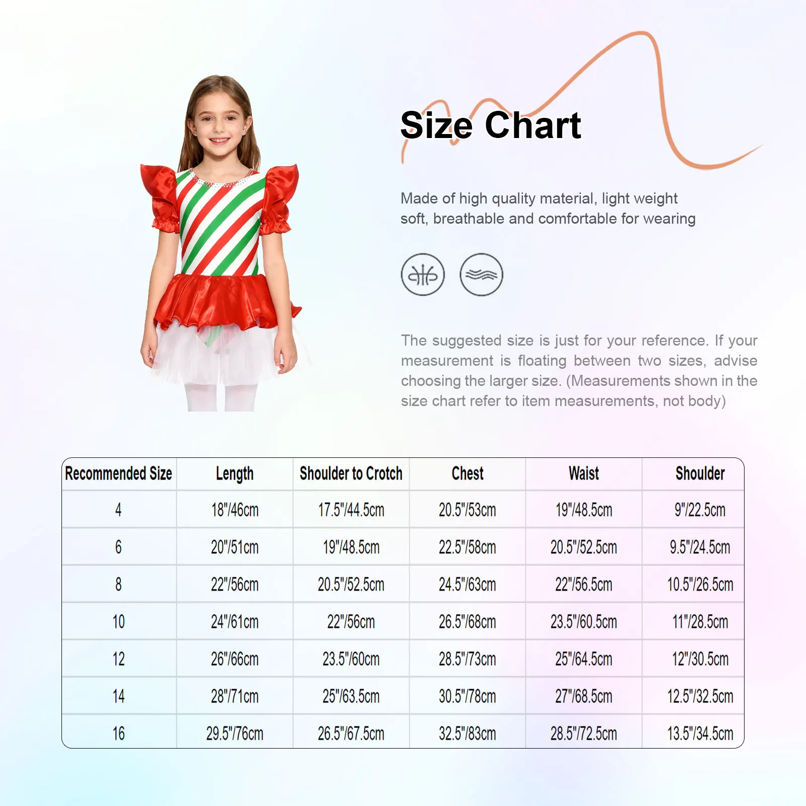 أطفال بنات عيد الميلاد كاندي قصب زي سانتا كلوز السنة الجديدة عيد الميلاد رداء رقص الباليه فستان لقضاء عطلة الأداء وملابس الحفلات