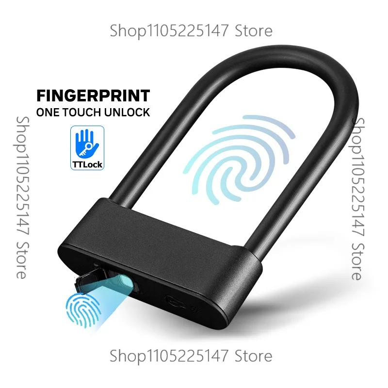 APP double opening door lock Electric vehicle lock Motorcycle U-shaped anti-theft lock