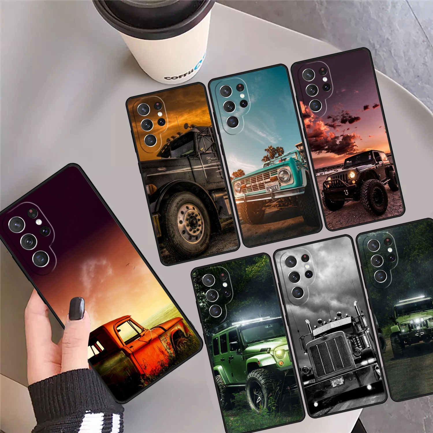 Trucks Car Phone Case Cover For Samsung Galaxy S24 Ultra 23 S22 Plus S21fe Lite S20 S8 S9 S10 Note 10 Pro Note 20