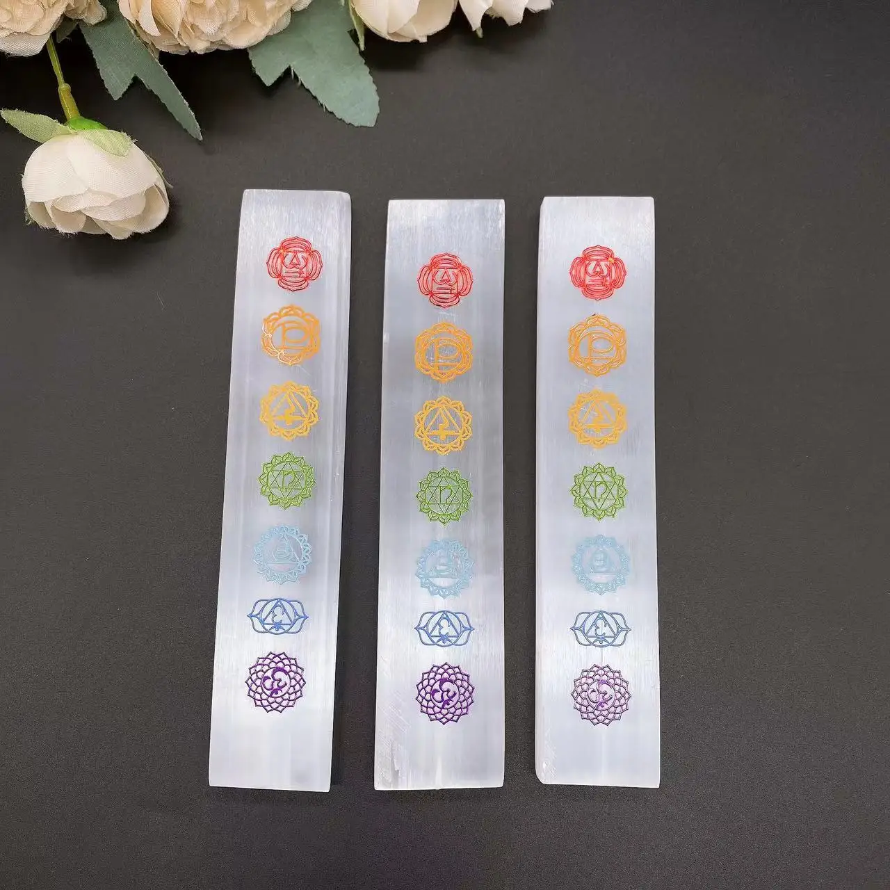 15cm Natural Selenite Plate Charging Crystal Stone Chakra Reiki Healing White Gypsum Home Decor Ornament DIY Gift Collection