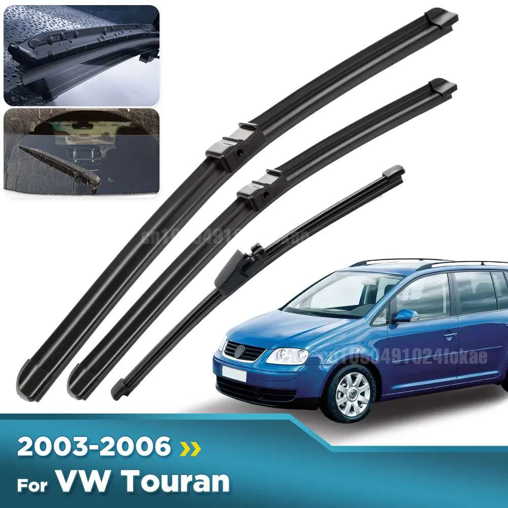 

For Volkswagen VW Touran 2003-2006 2004 2005 Wiper Front & Rear Wiper Blades Windshield Windscreen Window Brushes 28"+28"+16"