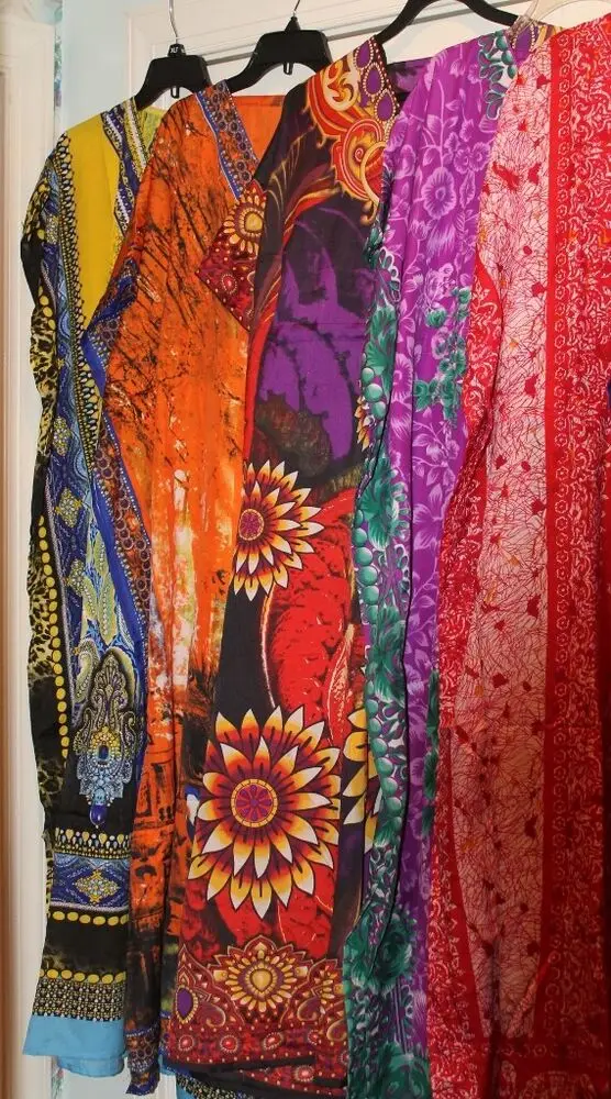 Praia Caftan Pulôver Kaftan Evening Wear Robe Viscose