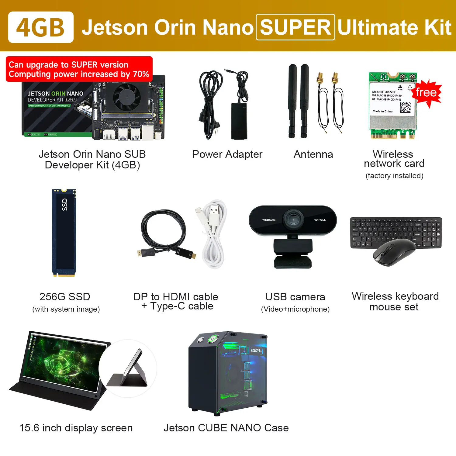 Jetson Orin NANO SUPER 開発者キット 8GB 256GB SSD