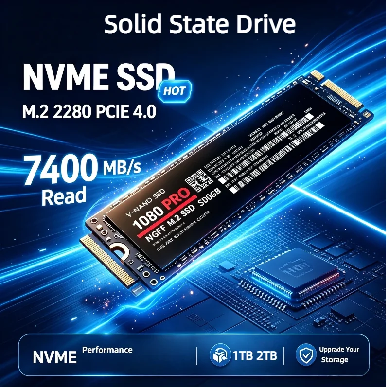 NGFF M.2 NVMe Original SSD 1TB 2TB Internal Solid State Hard Drive High Speed Internal Hard Disk for Laptop Desktop Notebook PC