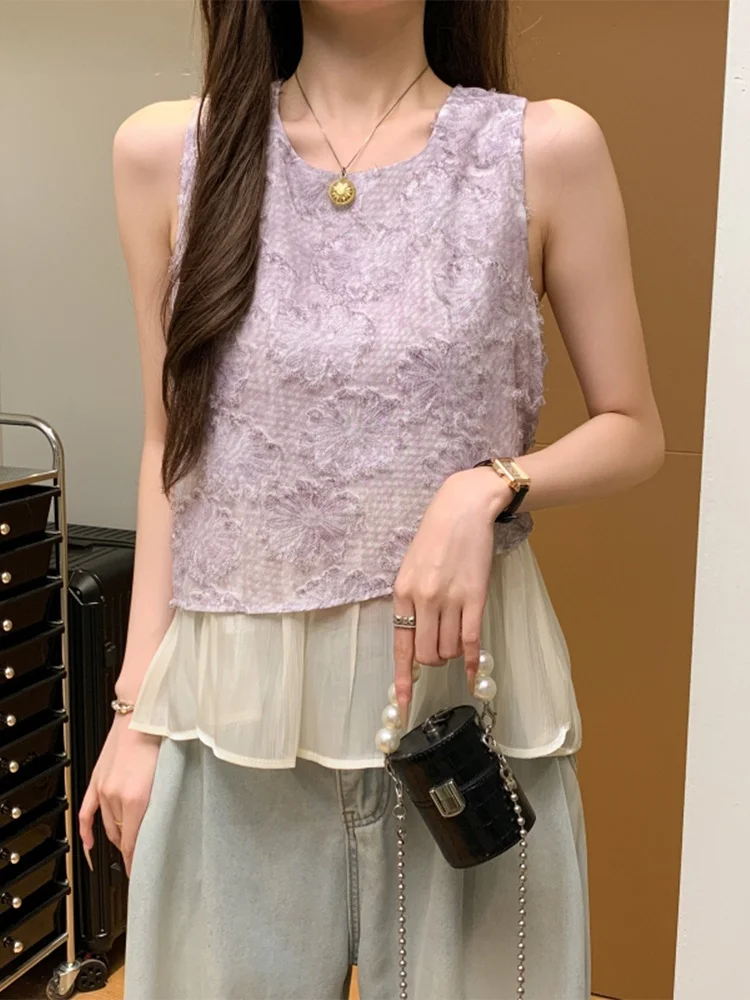 

La Chapelle Romantic Sweet Lace Trim Svel round Ne Blouse Women's Design Sense Padded oulder Puff Sve irt