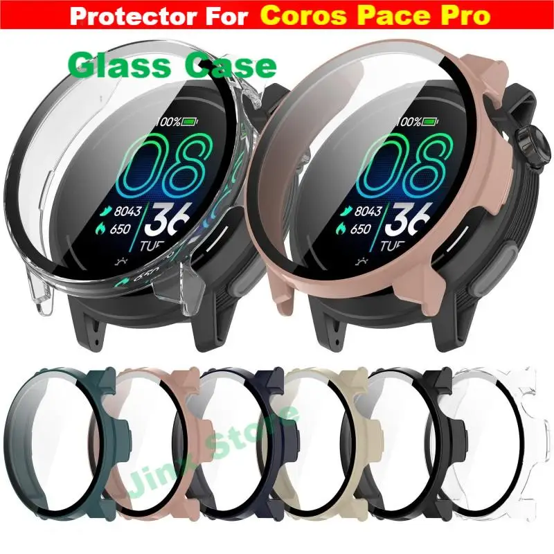 

Tempered Glass Case For Coros Pace Pro Smart Watch Strap Bumper Screen Protector Cover Pacepro Screen Film Wrist Accessories