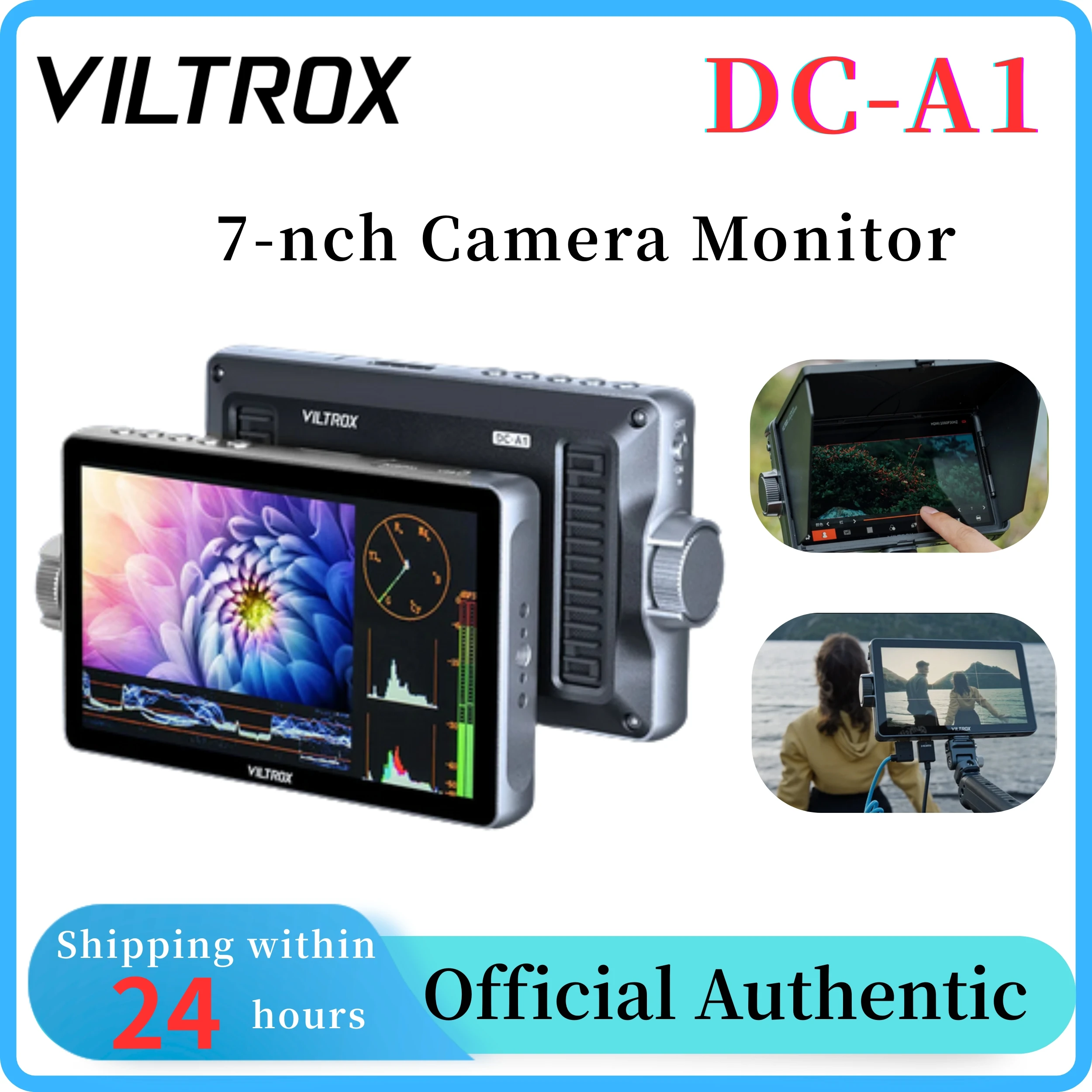 Viltrox DC-A1 Digital Camera Monitor 7 Inch Wide Monitor 4K HDMI Touch Screen Monitor For Photography Vlogging Filmmaking TV